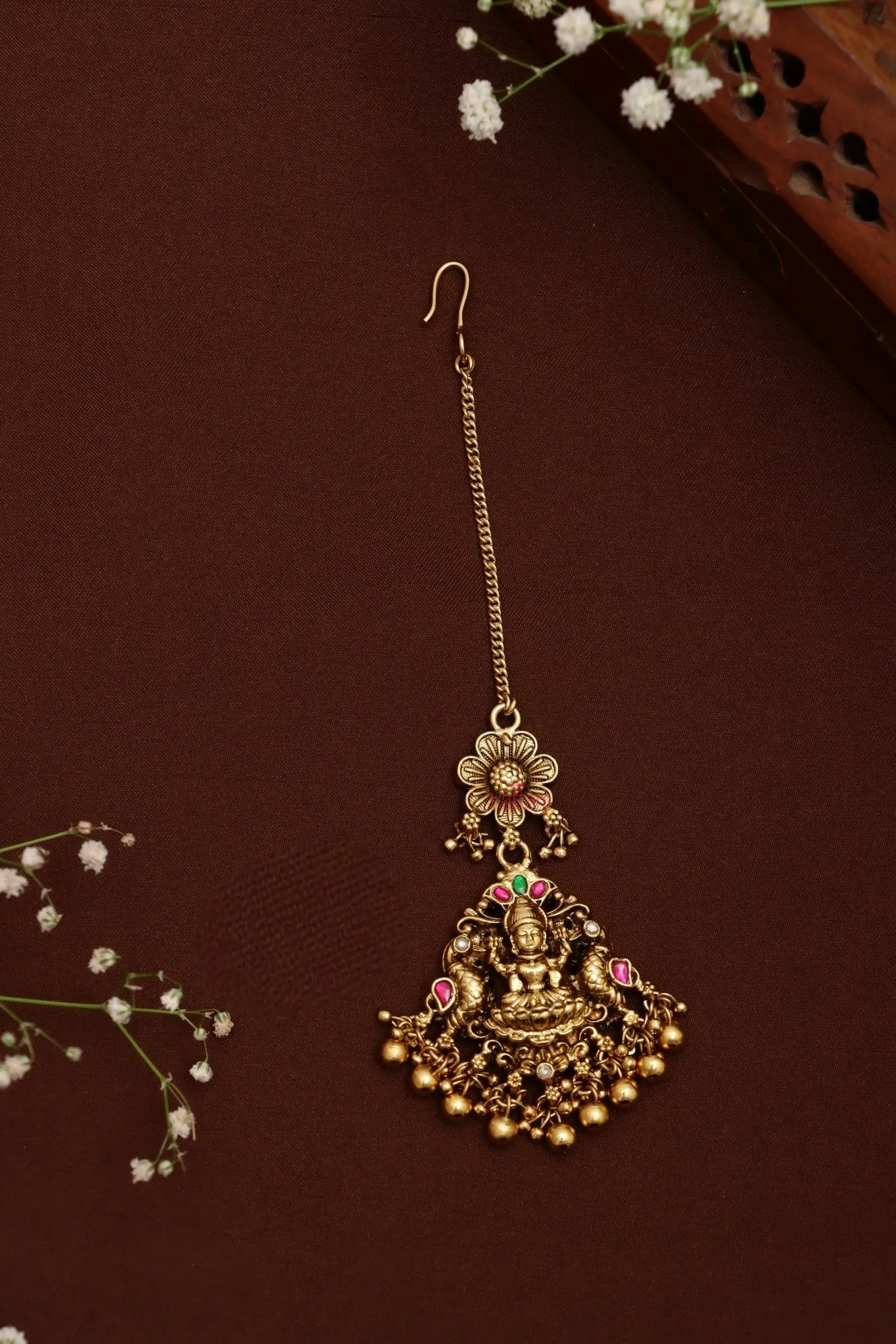 Lakshmi Flower Maang Tikka